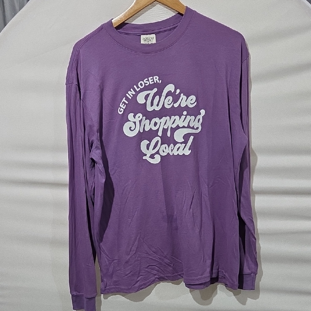 Jadelynn Brooke Shopping Local Purple Long Sleeve L